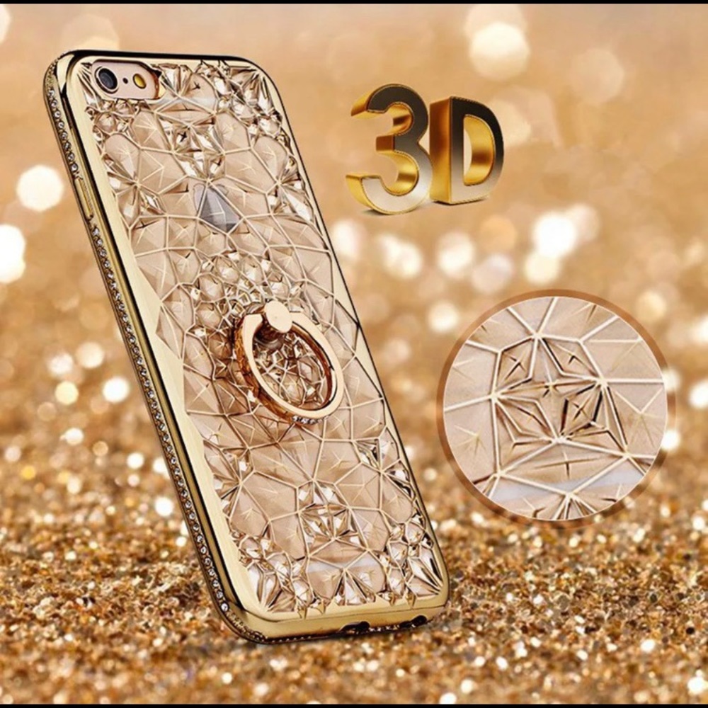 3D gel soft luxury diamond case